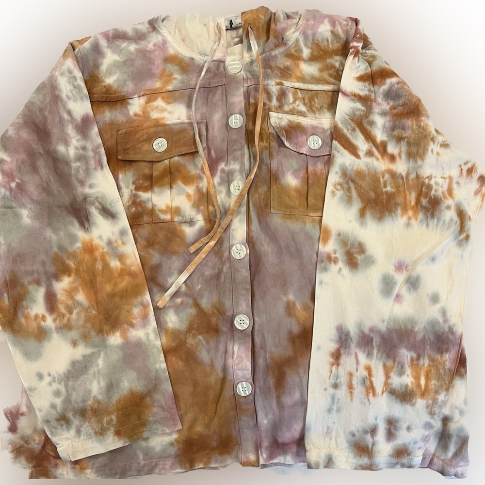 NEW Earthbound Tie Dye hoodie w/ minds eye print on back size 2XL
